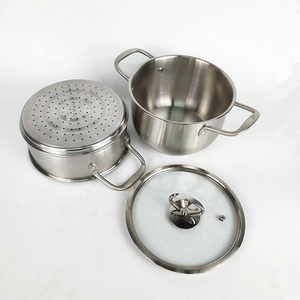 Advanced Stainless Steel <b>Steamer</b> Pot With Multi Layer Bottom Tempered Glass Lid Comfortable Side Handles - Product Image 4
