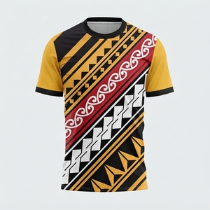 Camiseta Transpirable Ligera de Cuello Redondo para Hombre con Diseño Tribal, Colores Sólidos, Ropa Casual, Estilo Urbano, Venta al por Mayor, Corte Regular - Product Image 6