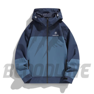 Chaqueta Cortavientos de Manga Larga para Hombre BLOODLINE, Diseño con Bloques de Color, Ropa Deportiva para Exteriores, Estilo Otoñal - Product Image 1