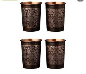 Meilleures ventes TAQI CRAFT TCI.001 – Gobelets à eau en cuivre pur à 100 % de haute qualité, style martelé - Product Image 6