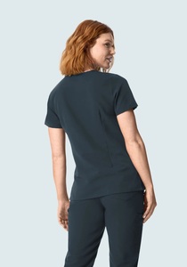 Ensemble de tenue médicale pour femme en coton tricoté, col en V, pantalon à taille élastiquée avec cordon de serrage, détection des aiguilles, thermocollage sans couture, pour usage hospitalier - Product Image 3