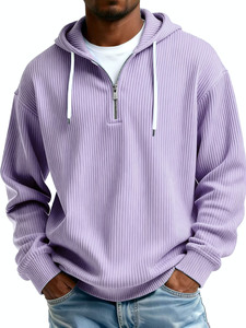 Compre Sudadera con Capucha de Punto Personalizada con Logotipo, para Hombre, Nueva Colección Otoño Invierno, con Cierre de 1/4, Manga Larga, Deportiva - Product Image 4