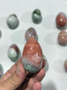 Huevo de Jaspe Unicornio Natural Tallado y Pulido, Piedra Curativa para Reiki, Meditación, Feng Shui y Decoración del Hogar - Product Image 3