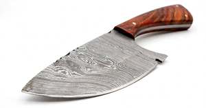 Handcrafted Damascus Steel Heavy Culinary Slicing <b>Tool</b> Natural Rosewood Handle <b>Craft</b> <b>Tool</b> - Product Image 2