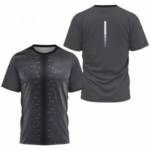 Camiseta de Hombre de Manga Corta con Cuello Redondo, Diseño a Rayas, Transpirable, con Bloques de Color, Tejida, 100% Algodón, Corte Regular, Informal - Product Image 5