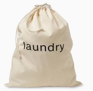 Bolsa de Lavandería con Cordón de Lona 100% Algodón, Resistente, Ecológica, Reciclable, Plegable, de Gran Capacidad, Personalizable para Uso en Hoteles, Marca Amana - Product Image 1