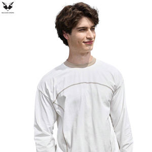 Chemises à manches longues pour hommes très demandées, chemises élégantes à coupe ajustée en blanc, vêtements décontractés pour l'extérieur, t-shirts pour hommes - Product Image 4