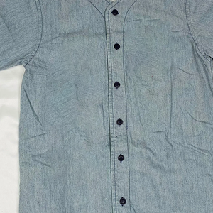 Omega Denim Baseball Jersey Greek Letter Logo Custom <b>School</b> Gear Button Up Men Fraternity Streetwear Wholesale OEM Customizable - Product Image 6