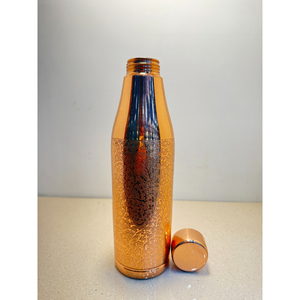 Creative Pure Copper Water Bottle Handcrafted Ayurvedic Vessel with Antique Floral Etching Leak-Proof & Eco-Friendly - Product Image 4