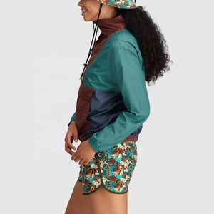 Fabricantes de Ropa Deportiva para Mujer, Chaqueta Cortavientos con Cierre y Bloques de Color Personalizados, Precio Económico, Personalización Disponible - Product Image 5