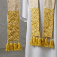 Étole de prêtre brodée or avec pompons, vêtement de cérémonie de luxe pour tenue religieuse adulte unisexe