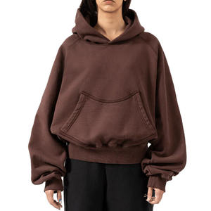Sweat-shirt à capuche surdimensionné pour femme, pull-over en mélange de coton doux, haut à capuche à manches longues, streetwear décontracté, vêtements de détente confortables - Product Image 6