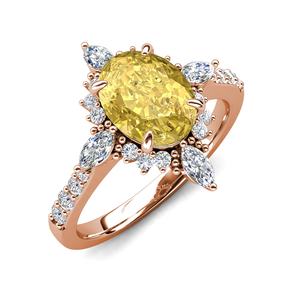 <span class=keywords><strong>2023</strong></span> Fancy Yellow Crushed Ice Gemstone Jewelry 925 Sterling Silver Retro <span class=keywords><strong>Cocktail</strong></span> Anillo de compromiso para mujeres Destiny Jewelry - Product Image 1