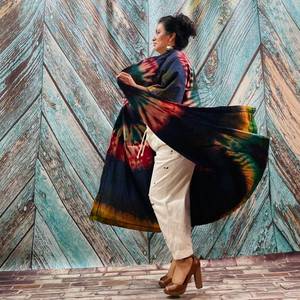 Custom Bohemian White Digital Floral Print Women Summer Beachwear Tassel Lace Long Sleeve Wrap Kimono <b>Robe</b> Viscose/Cotton Quick - Product Image 6