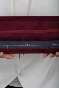 18K White Gold Moissanite for Certified Unisex Trendy Classic Simple Unique Design Hologram Tennis Studded <b>Bracelet</b> - Product Image 3