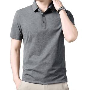 <b>Office</b> Business Golf Everyday Wear Men's <b>T</b>-<b>Shirt</b> Button Style Solid Knitted Breathable Short Sleeve - Product Image 3