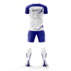 ชุดฟุตบอลทีมฟุตบอลแบบกำหนดเอง ระบายอากาศได้ดี แห้งเร็ว พิมพ์ลายแบบ Sublimation เต็มตัว ยืดหยุ่นสูง ชุดกีฬาสำหรับผู้ใหญ่ เสื้อเจอร์ซีย์และกางเกงขาสั้น - Product Image 5