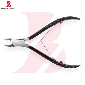 Anti-Slip Color Black Best Grip Cuticle Nipper Professional Stainless Steel Nail Trimmer Sharp Blade Manicure <b>Tool</b> - Product Image 2