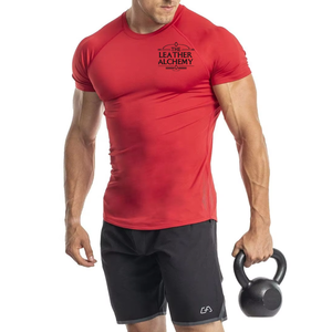 Training Shirt <b>Men</b> Gym Workout Fitness Athletic Sports Performance Apparel Breathable Quick Dry Lightweight <b>Stretch</b> Moisture - Product Image 1