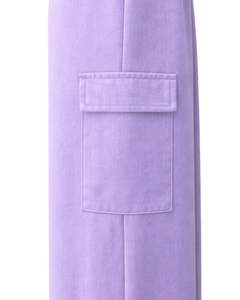 Pantalones Deportivos Anchos de Lavanda para Mujer, Cintura Elástica, Pantalones Casuales de Forro Polar, Corte Holgado, Ropa Urbana, Cómodos para Invierno - Product Image 3