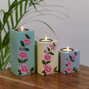 Portavelas Ecológico de Incrustaciones de Hueso de Primera Calidad para Decoración Navideña del Hogar, Hecho a Mano con Opciones Personalizables - Product Image 6