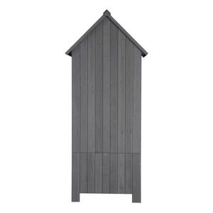 70in Black Double Slope Top Fir Courtyard Storage Room Dark Gray Outdoor Shed & Storage Solution - Product Image 1