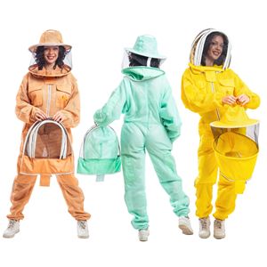 Beekeeping Ventilated 3-Layer Suit with Double Veil Fencing Level D Protection <b>Fire</b> Proof Air Mesh and Round - Product Image 1