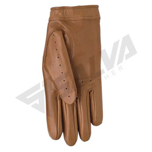 Gants d'hiver unisexes en cuir de chèvre pour la conduite et l'équitation, à doigts entiers, non doublés, antidérapants, personnalisables - Product Image 3