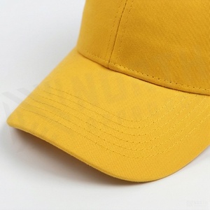 Yellow 6-Panel <b>Baseball</b> <b>Cap</b> Unisex Cotton Twill Solid Color Casual Hat Fitted Back Closure Spring Summer Style - Product Image 4