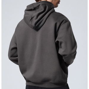 Sudadera con Capucha de Forro Polar para Hombre, Color Sólido, Corte Regular, Informal, con Bolsillo Delantero, para Otoño - Product Image 3