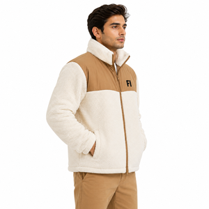 <b>Men</b>’s Sherpa Fleece <b>Jacket</b> Warm Zip Up Winter <b>Men's</b> <b>Jackets</b> Casual Outdoor Wear Wholesale Stand Collar Warm Winter <b>Jacket</b> OEM - Product Image 3