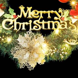 Guirlande de Noël verte de 11,8 pouces avec 15 LED, guirlande décorative festive pour l'intérieur et l'extérieur - Product Image 3