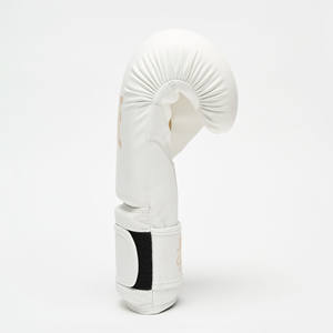 Guantes de boxeo profesionales de cuero vacuno con cordones, acolchado grueso de 4 capas, protección completa para los dedos y absorción de la humedad. - Product Image 6