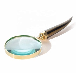Hecho a mano hueso curvo acabado antiguo mango lupa vidrio hombres regalo cuerno noticias papel lector lupa cuerno Artware artesanía - Product Image 6