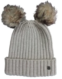 Bonnet tricoté chaud d'hiver pour enfants avec pompon en fourrure, vente en gros - Product Image 3