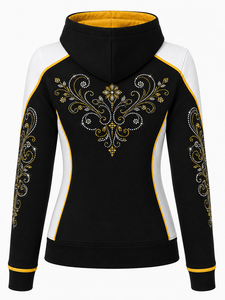 Sudadera con capucha de mujer con pedrería, lisa, de invierno, antiencogimiento, con logo frontal, elegante, de manga larga, suave y casual - Product Image 6