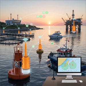 Bouée de localisation AIS jaune avec antenne de communication pour filet de pêche, flotteur de suivi pour bateau de pêche - Product Image 6