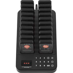 Sistema Inalámbrico de Llamadores para Restaurantes, 400m de Largo Alcance, para Gestión de Filas de Clientes, con Funciones de Espera Clínica, Bips y Vibración - Product Image 3