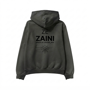 Sudadera con Capucha para Hombre, Lavado Ácido, 420 GSM, Felpa de Algodón Premium, Negra Vintage, Logotipo Personalizado, Impresión Puff, Bordado Privado - Product Image 2