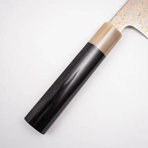 มีดทำครัวกลางแจ้งลายดามัสกัสทองแดงแบบสั่งทำพิเศษ พร้อมปลอกป้องกันและด้ามจับตามหลักสรีรศาสตร์สำหรับการทำอาหารแบบผจญภัย - Product Image 3