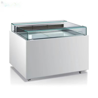 Réfrigérateur commercial sans congélateur XY, refroidissement par air, vitrine blanche à couvercle en verre