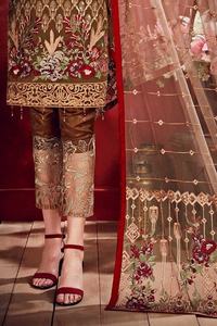 2021 estilo tradicional seda Salwar Kameez Dupatta espejo pesado trabajo bordado algodón gasa vestido de novia ocasiones especiales - Product Image 5