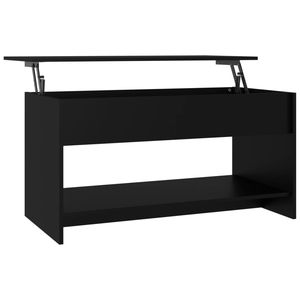 Tavolino nero in legno ingegnerizzato 40.2 "x 19.7" x 20.7 "dimensioni - Product Image 2