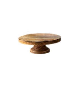 Custom Wholesale Whitewashed Wooden <b>Cake</b> <b>Stand</b> Pedestal Round Wood Dessert Platter <b>Cake</b> Plate for Birthday Wedding Decor - Product Image 2
