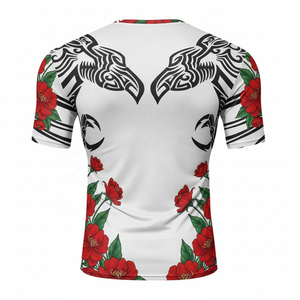 เสื้อสำหรับผู้ชาย MMA rash GUARD แบบไม่ติดโลโก้ตามสั่งจียูจุสึกิโมโน BJJ rashguard - Product Image 4