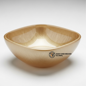 ชามเสิร์ฟตกแต่งสีทองหรูหรา – ชามสลัดเคลือบโลหะทันสมัยสำหรับโต๊ะอาหาร ห้องครัว และตกแต่งบ้าน - Product Image 1