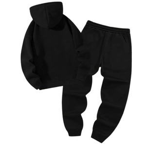 Nouvel ensemble de survêtement noir à capuche pour homme, manches longues, fermeture éclair frontale, imprimé voiture, streetwear, pantalon de jogging avec poches latérales, pour l'automne - Product Image 3
