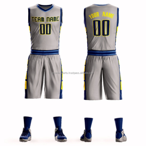 Ensemble de maillots de basket-ball unisexe personnalisés Vêtements de sport réversibles et respirants en polyester pour hommes de grande taille Vêtements d'entraînement Techniques imprimées - Product Image 5