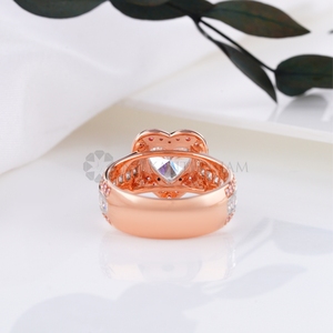 แหวนหมั้นเพชรรูปหัวใจ2.0Ct สวยเก๋ขนาด10K 14K 18K แข็งทอง18K ของขวัญครบรอบแต่งงาน - Product Image 4