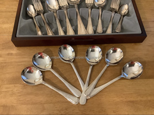 ชุดช้อนส้อมมีดสแตนเลสแบบคลาสสิก ดีไซน์สั่งทำได้ ขายส่งยอดนิยมปี 2025 เป็นมิตรกับสิ่งแวดล้อม ด้ามจับยาว เหมาะสำหรับงานแต่งงาน - Product Image 2